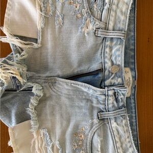 Abercrombie & Fitch Light Blue Denim Shorts